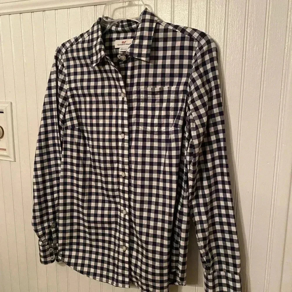 Vineyard Vines gingham long sleeve button up